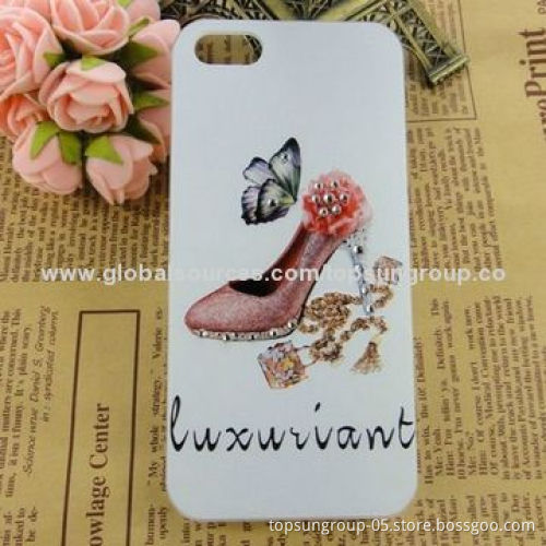 PC Case for iPhone 5S, Personalized Rhinestone-studded, OEM and ODM Orders Welcomed